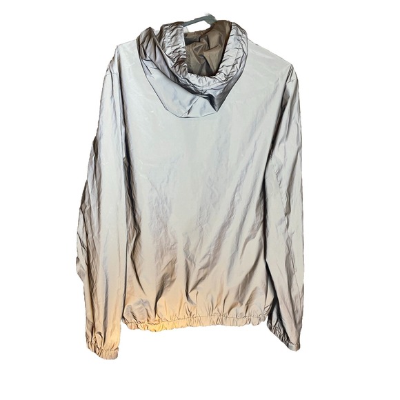 Manfinity NASA Size Large Reflective Windbreaker Jacket Iridescent Silver Light - Picture 2 of 8